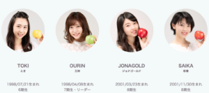 りんご娘, メンバー, 芸名, 王林
