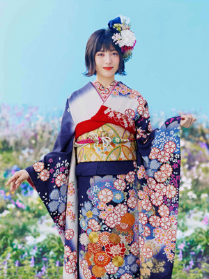 京都きもの友禅, CM, かわいい, 女の子, 女優, 浜辺美波, 振袖, 令和
