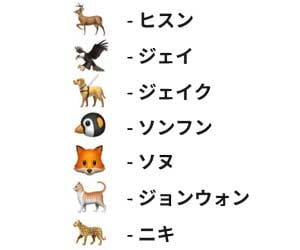 ENHYPEN（エナイプン）のメンバー動物絵文字